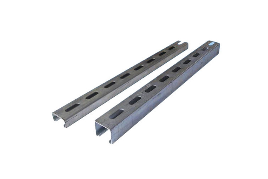 Also known as C beams, structural beams with C shaped cross section. Top and bottom plates of a C channel are named as flanges and the vertical plate which connects the flanges is named as web.