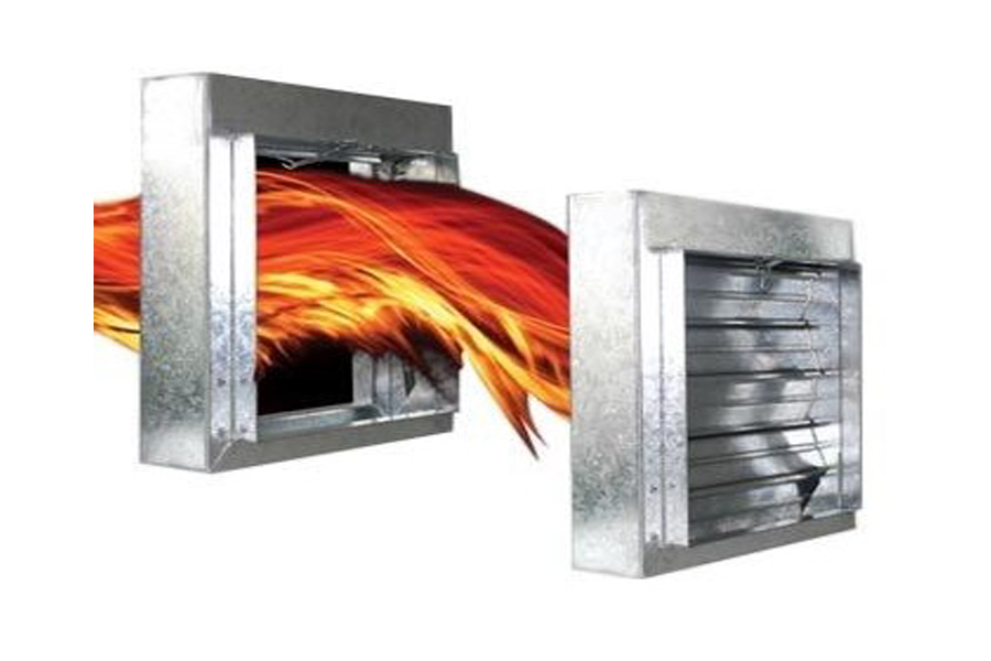 Passive fire protection products used in heating, ventilation, and air conditioning (HVAC) ducts to prevent the spread of fire inside the ductwork through fire-resistance rated walls and floors.
